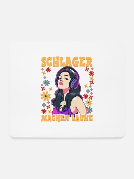 Schlager - Mousepad (Querformat) - Weiß