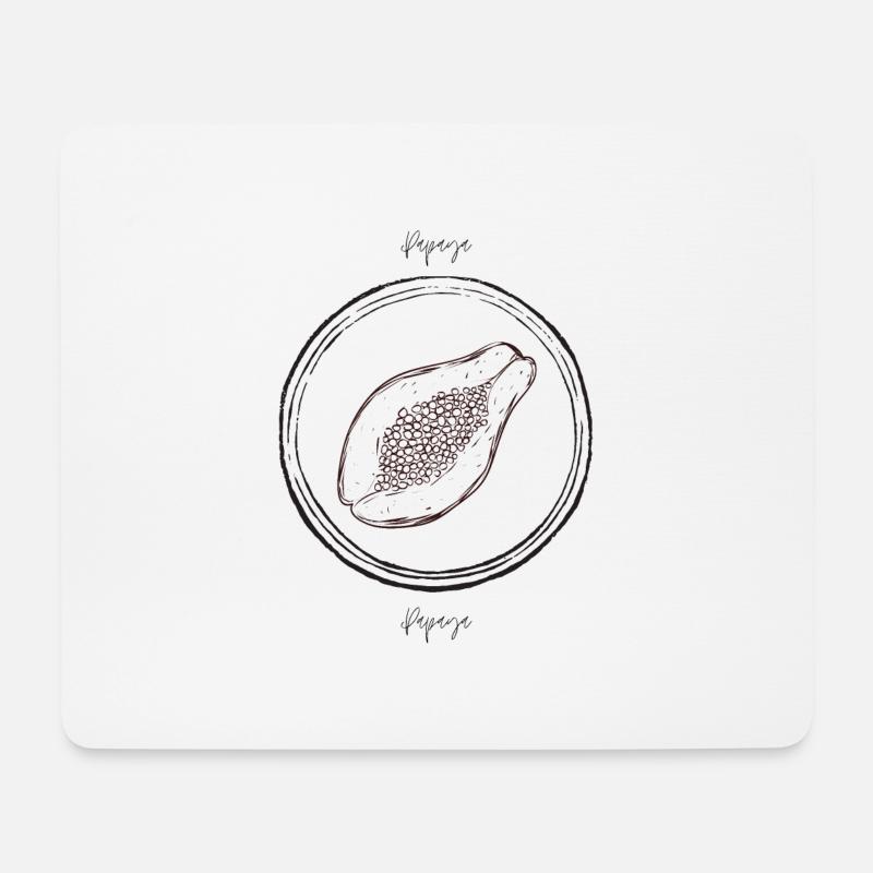 Papaya - Mousepad (Querformat) - Weiß