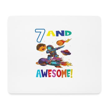 7 Et un astronaute d’anniversaire génial - Tapis de souris (format paysage) - blanc - Devant
