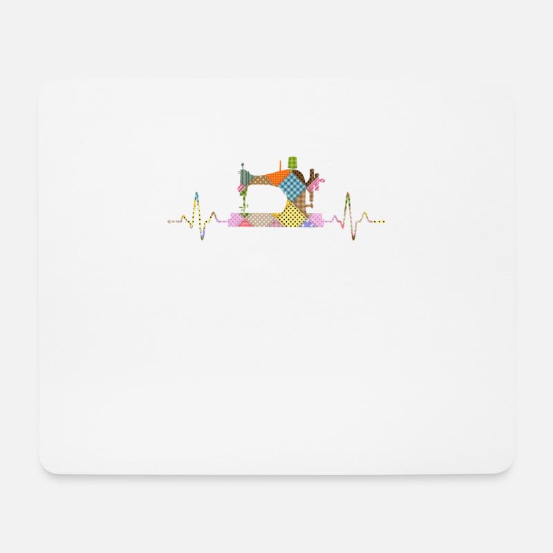 Quilter Herzschlag Nähen Quilten Nähen Nähen Näher - Mousepad (Querformat) - Weiß