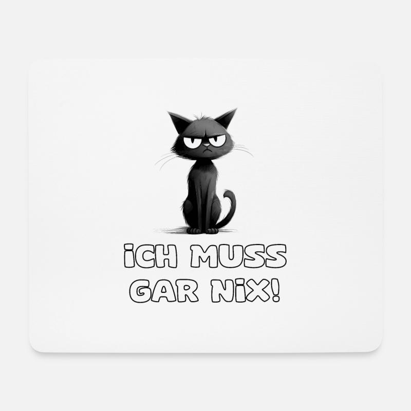 Lustige katze mit Sarkastischem Spruch - Mousepad (Querformat) - Weiß