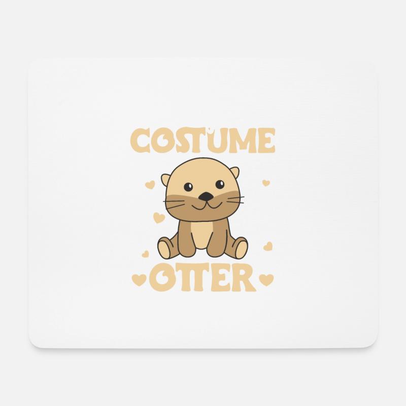 this is my human costume I'm really An otter - Mousepad (Querformat) - Weiß