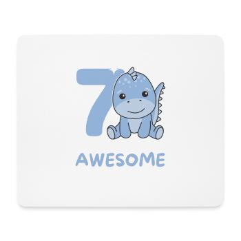 Dino pour les enfants de 7 ans - Tapis de souris (format paysage) - blanc - Devant