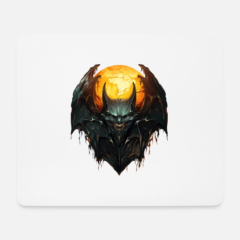 Bat Halloween I Cartoon Cute Bat - Mousepad (Querformat) - Weiß