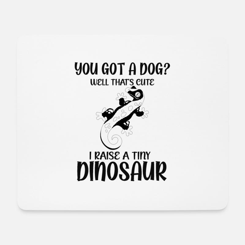 Kronengecko Reptil Gecko Terrarium Haustier - Mousepad (Querformat) - Weiß