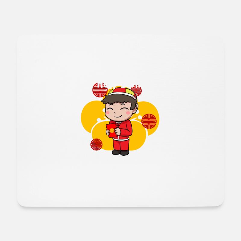 Vietnamesisches Neujahr Junge Vietnam I Geschenk - Mousepad (Querformat) - Weiß
