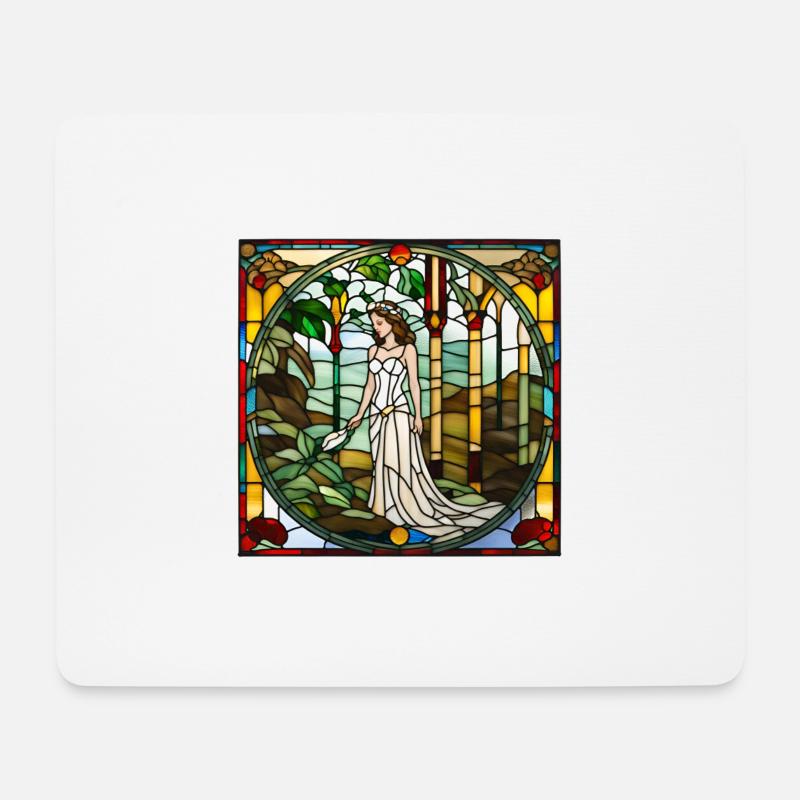 Brautglas - altmodernes Design - Mousepad (Querformat) - Weiß
