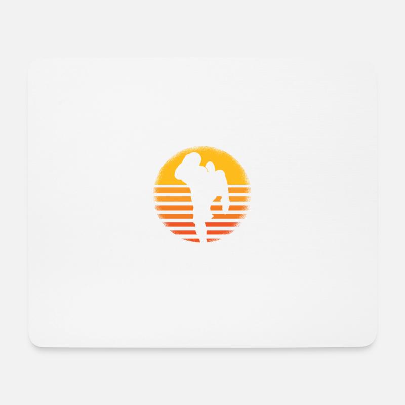 Muay Thai Boxe - Tapis de souris (format paysage) - blanc