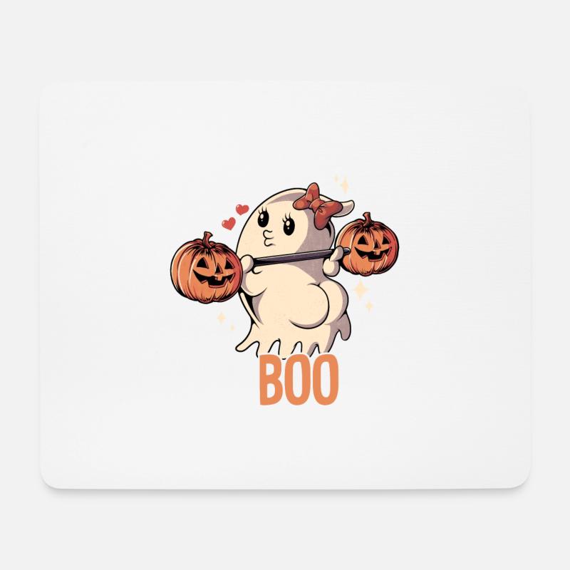 Working On My Booty Halloween - Mousepad (Querformat) - Weiß