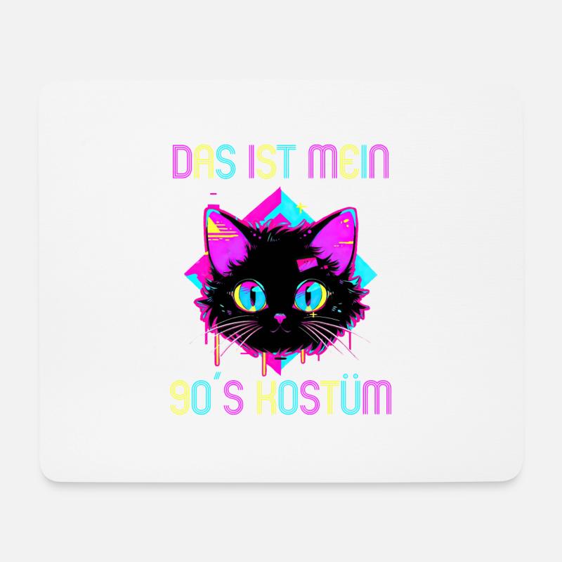 90er Motto Party Das ist mein 90er Kostüm - Mousepad (Querformat) - Weiß