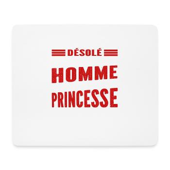 Désolé le coeur de cet homme est déja pris - Tapis de souris (format paysage) - blanc - Devant