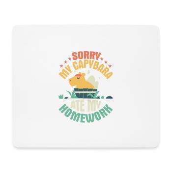 Sorry, My Capybara Ate My Homework Capibara Owner - Mousepad (Querformat) - Weiß - Vorne