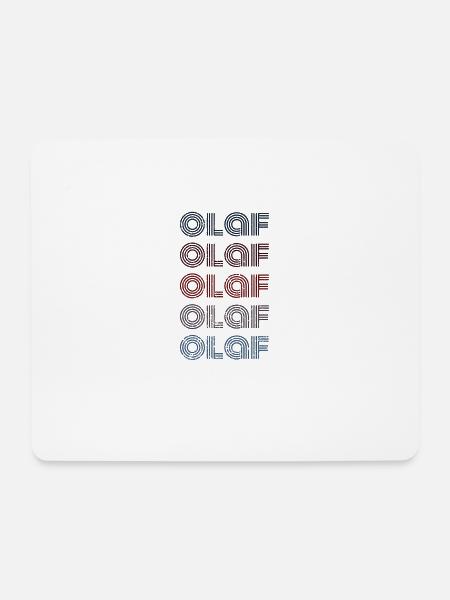 70er Retro Name Vintage Personalisieres Olaf - Mousepad (Querformat) - Weiß