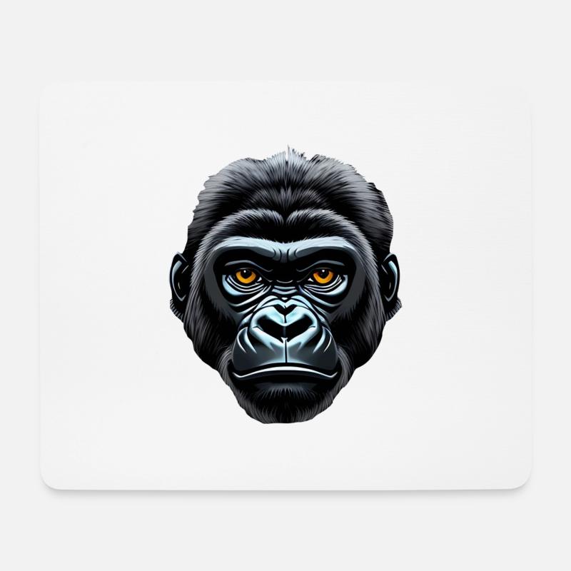 Gorilla - Mousepad (Querformat) - Weiß