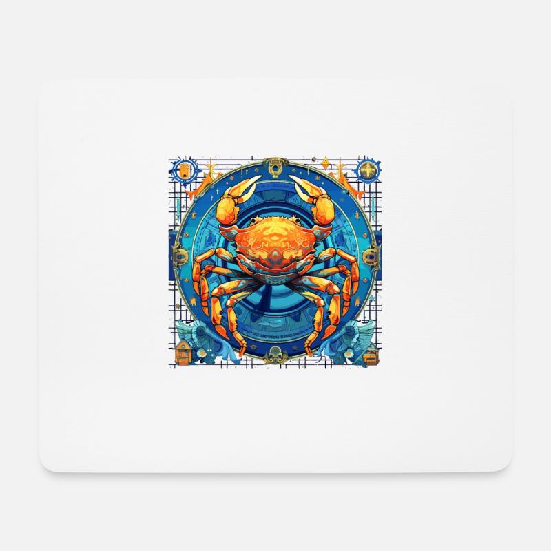 Nimm deine Krebs-Identität an: Krebs-Sternzeichen - Mousepad (Querformat) - Weiß