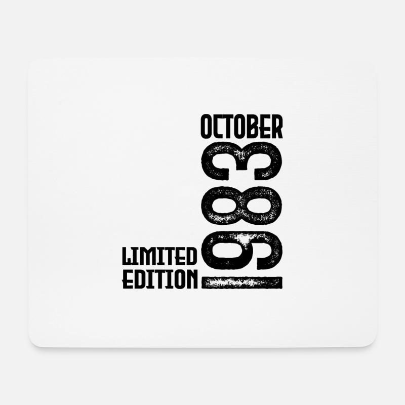 Oktober 1983 Jubiläumsgeschenk. Oktober 1983. - Mousepad (Querformat) - Weiß