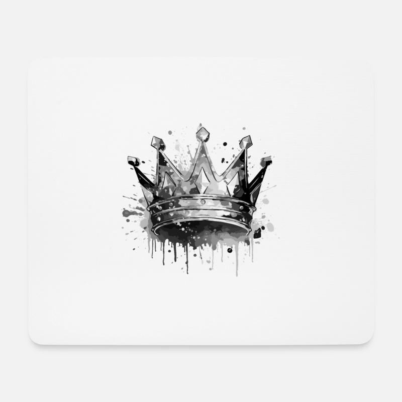 Crown Symbol - Mouse Pad (horizontal) - white