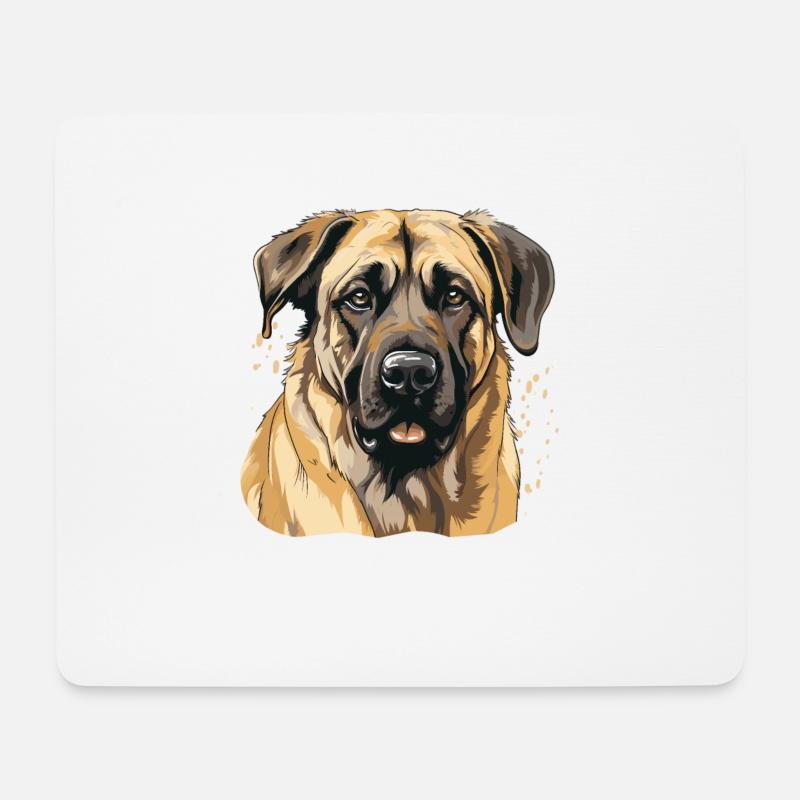 Hund Kangal - Mousepad (Querformat) - Weiß