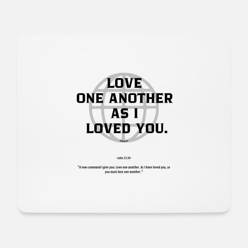 Liebet einander, wie Ich euch geliebt habe - Mousepad (Querformat) - Weiß