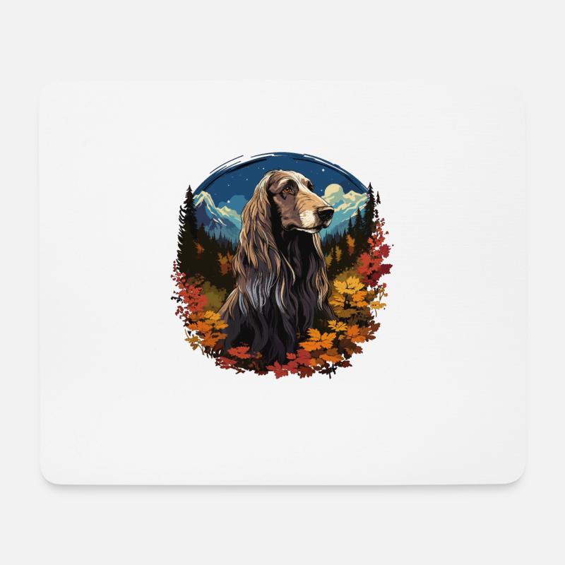 Hund Afghanischer Windhund - Mousepad (Querformat) - Weiß