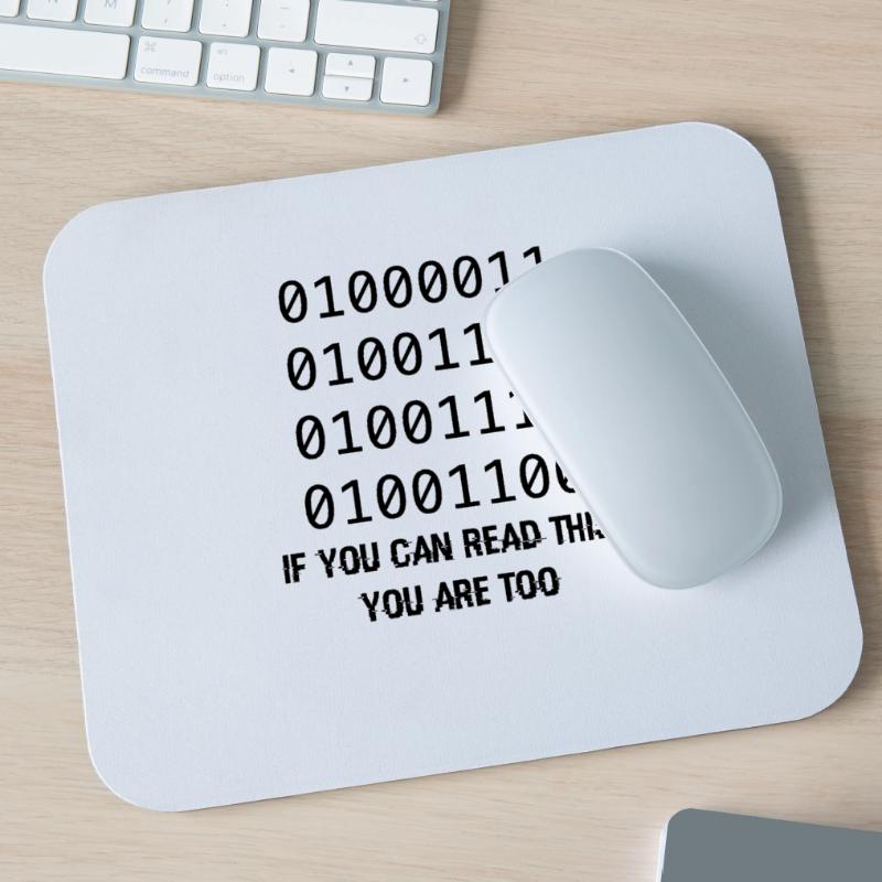 Computer Binary Code Developers Gift Mouse Pad (horizontal)