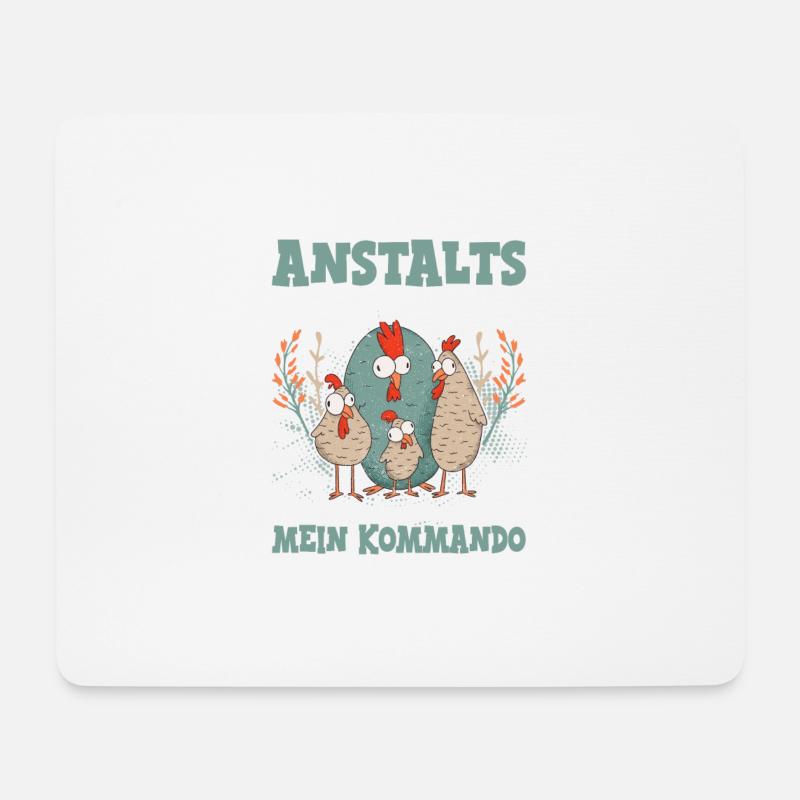 Anstaltsleitung Bauernhof Hühner Huhn - Mousepad (Querformat) - Weiß