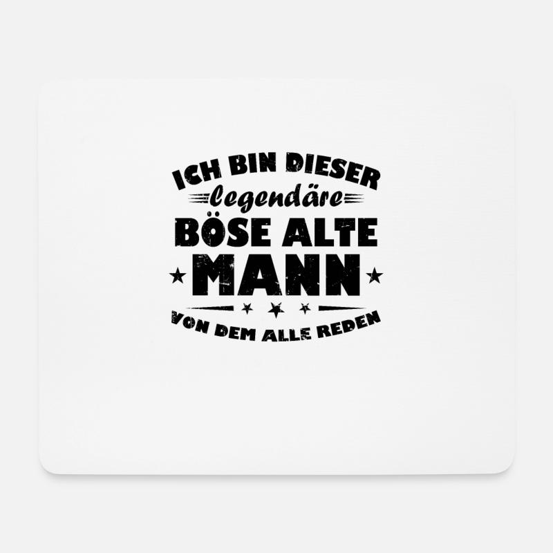 Legendäre alte Mann Männer - Mousepad (Querformat) - Weiß