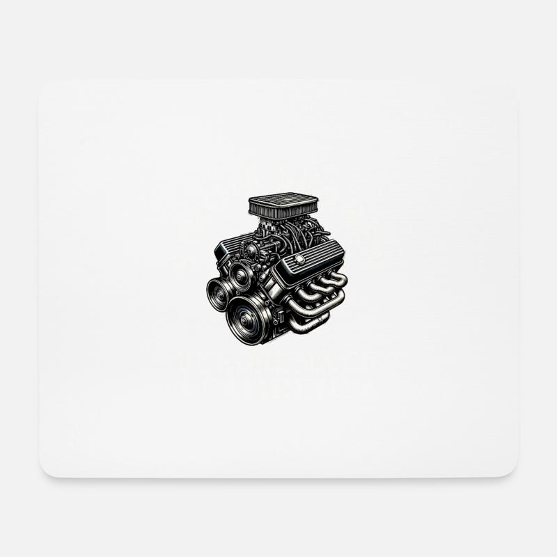 Energiewende Strom Sparen Verbrenner Fahren - Mousepad (Querformat) - Weiß