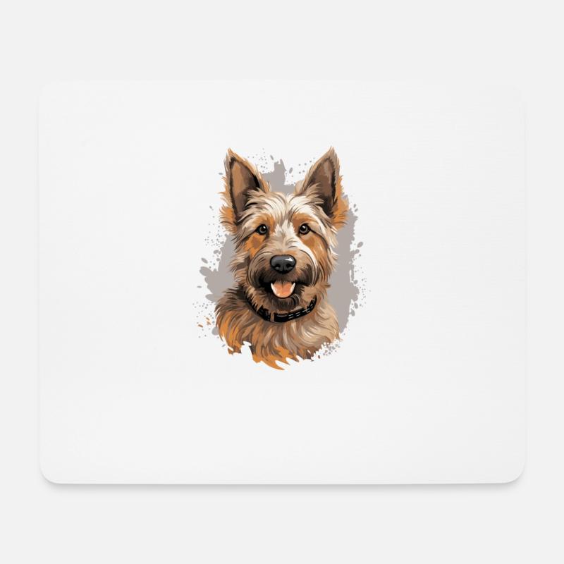 Hund Berger Picard - Mousepad (Querformat) - Weiß