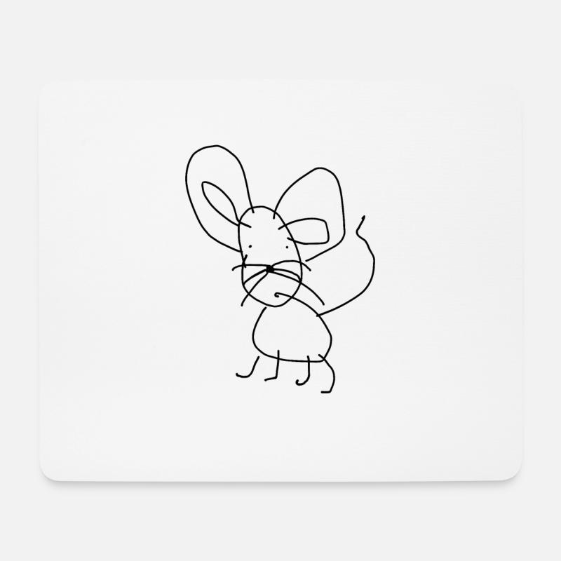Maus Tier - Mousepad (Querformat) - Weiß