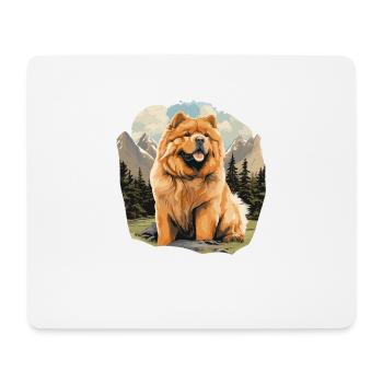 Chow Chow pour chien - Tapis de souris (format paysage) - blanc - Devant