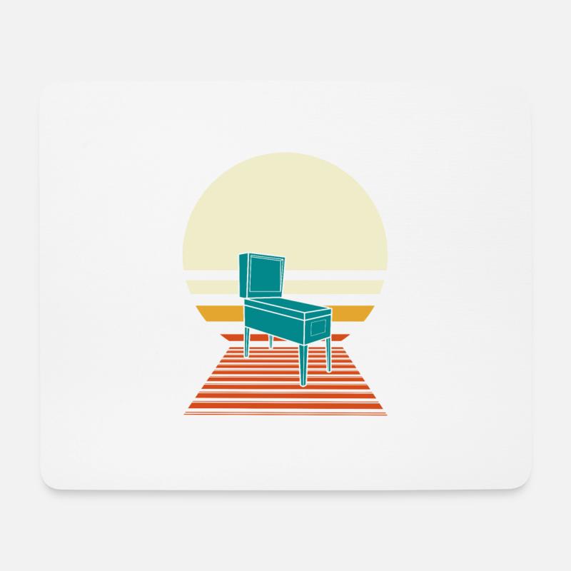 Pinball Maschine Flipper Maschine - Mousepad (Querformat) - Weiß