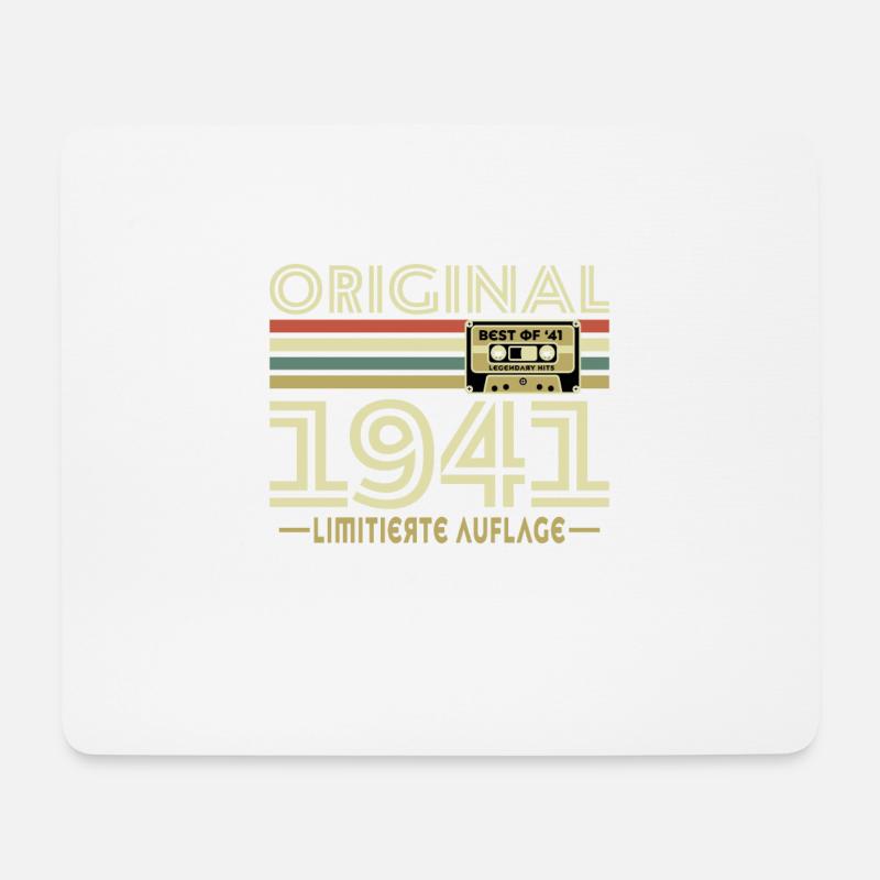 Original 1941 Jahrgang Vintage Geburtstag Retro - Mousepad (Querformat) - Weiß