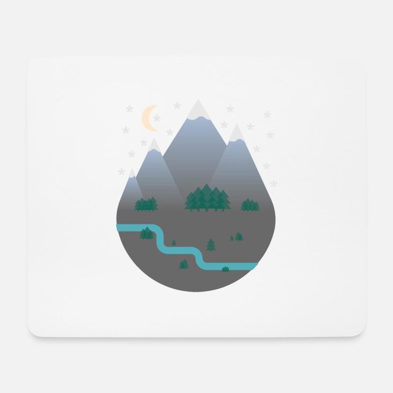 Geo Art - Mousepad (Querformat) - Weiß