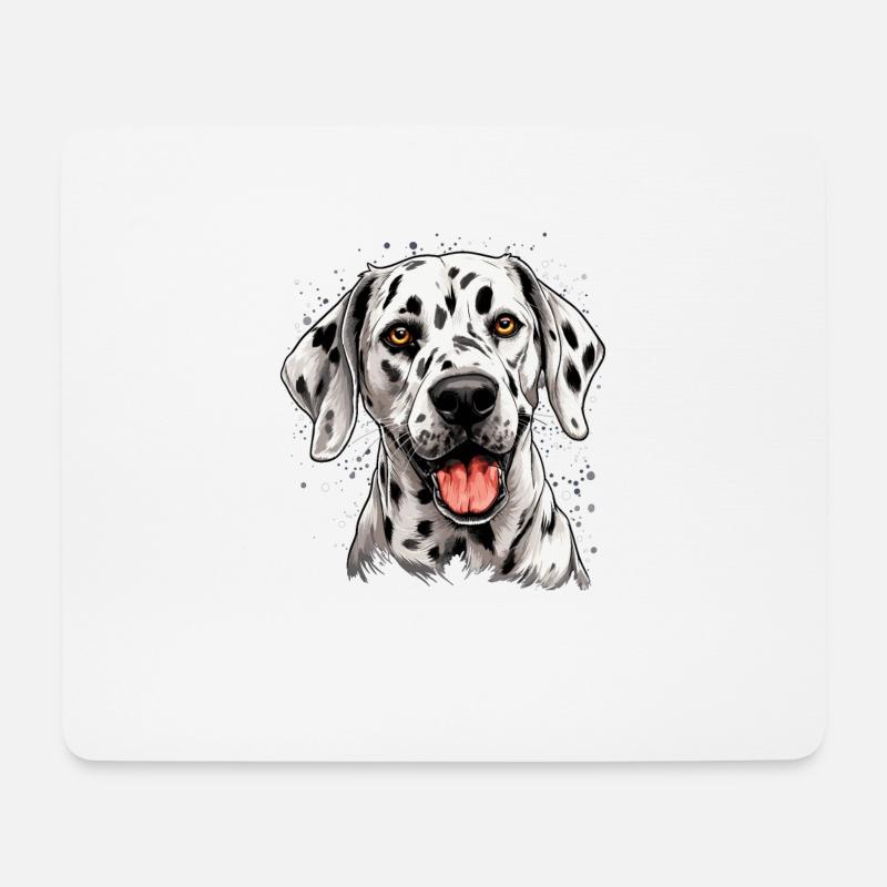 Hund Dalmatiner - Mousepad (Querformat) - Weiß