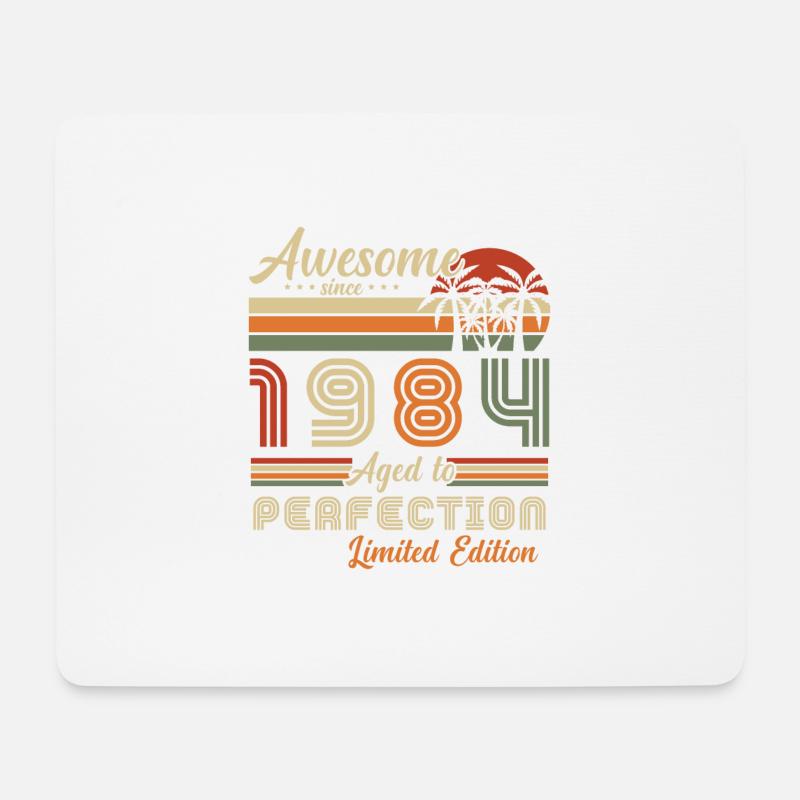 Original 1984 Vintage Retro Geburtstagsgeschenk - Mousepad (Querformat) - Weiß