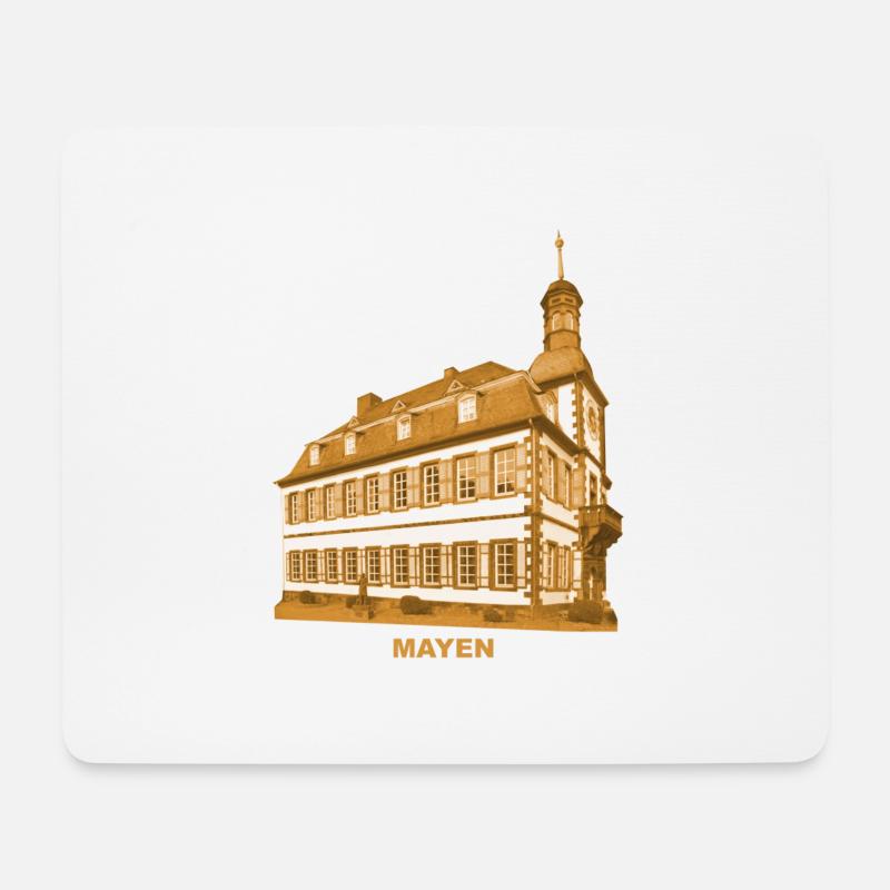 Mayen Rathaus Koblenz Eifel Rheinland-Pfalz - Mousepad (Querformat) - Weiß