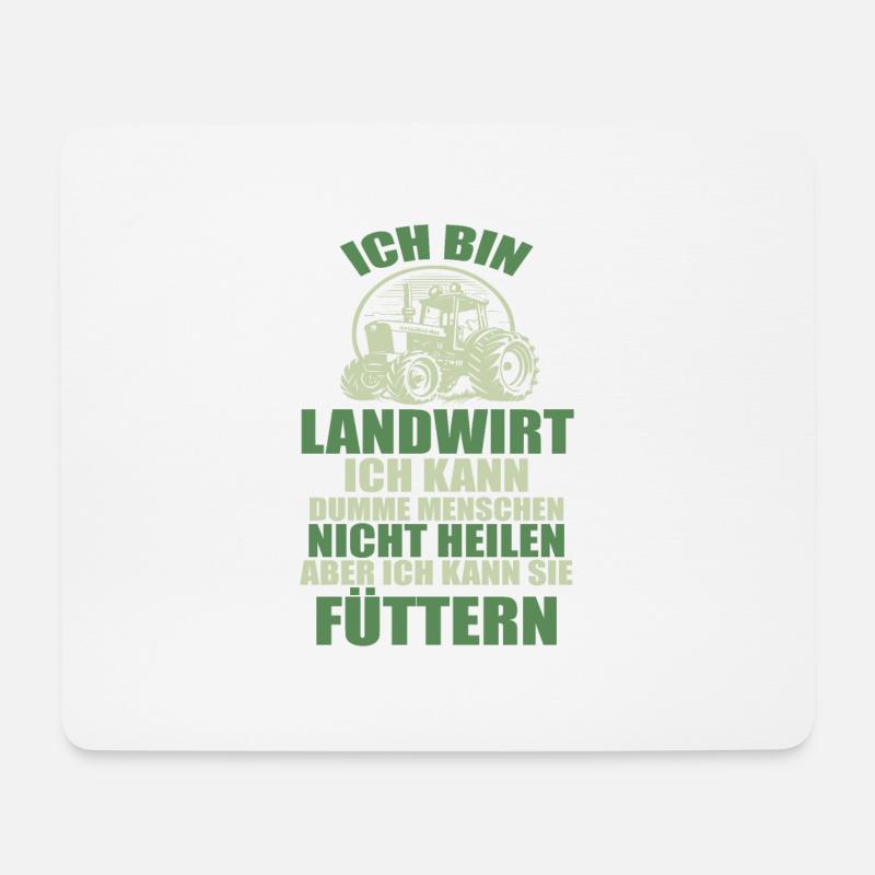 Ich bin Landwirt Landwirtschaft Landwirt Traktor - Mousepad (Querformat) - Weiß