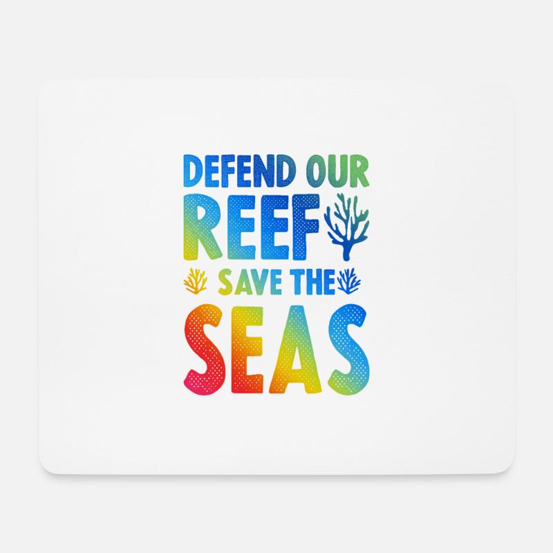 save the sea - Mousepad (Querformat) - Weiß