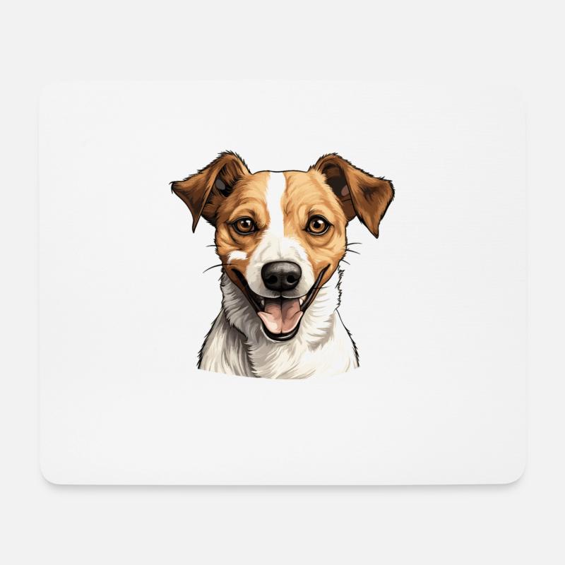 Hund Jack Russell - Mousepad (Querformat) - Weiß