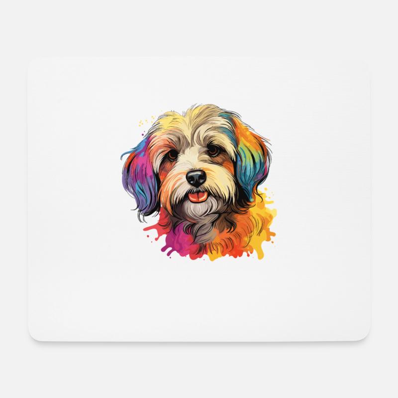 Hund Havaneser - Mousepad (Querformat) - Weiß