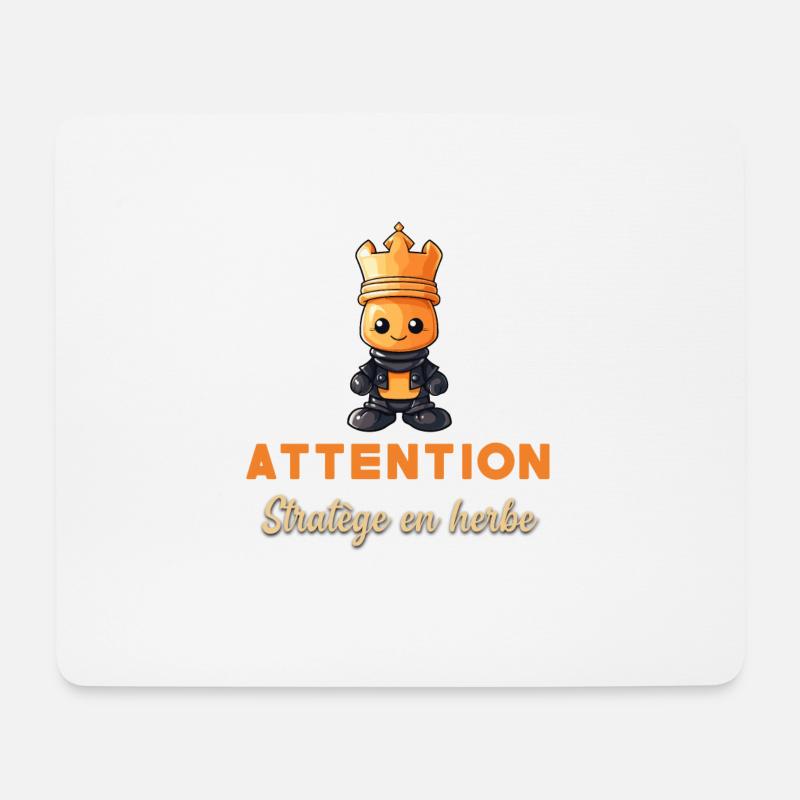 Budding Strategist Gift Chess Player Beginner - Mouse Pad (horizontal) - white