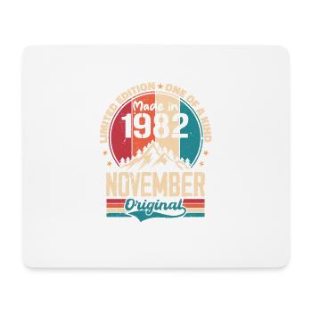 November 1982 Vintage Vintage Retro Anniversary - Mouse Pad (horizontal) - white - Front