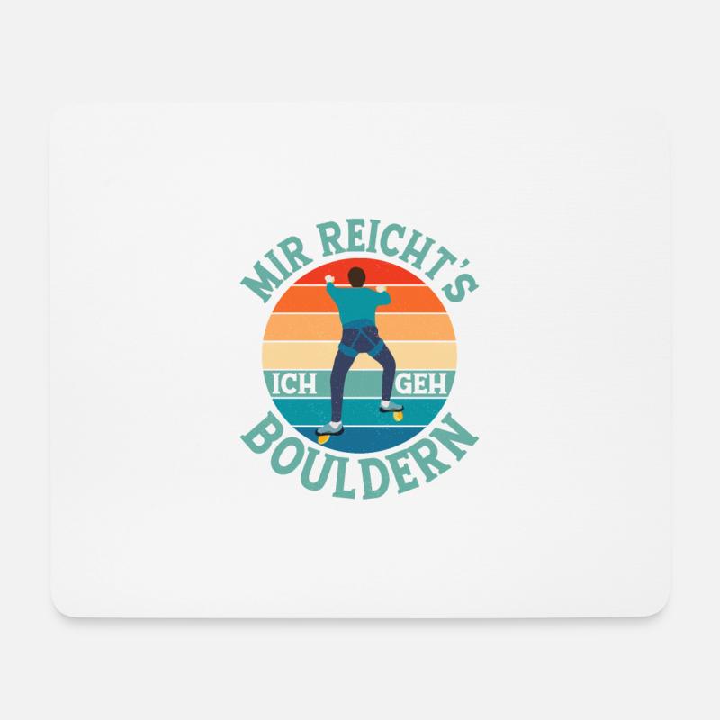 Mir Reicht's Ich Geh Bouldern Klettern Boulder - Mousepad (Querformat) - Weiß