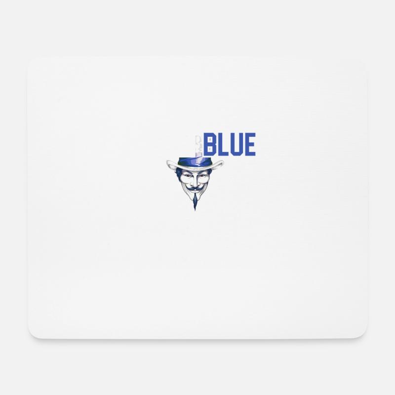 Team Blue Hackathon White Hat Hackers Stolz - Mousepad (Querformat) - Weiß