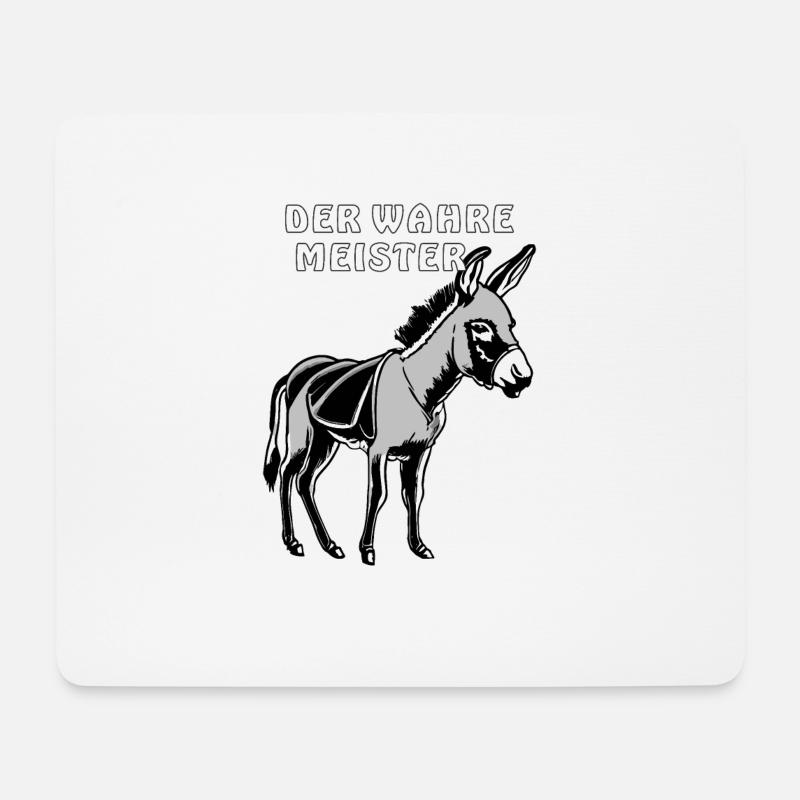 ESEL DER WAHRE MEISTER - Mousepad (Querformat) - Weiß