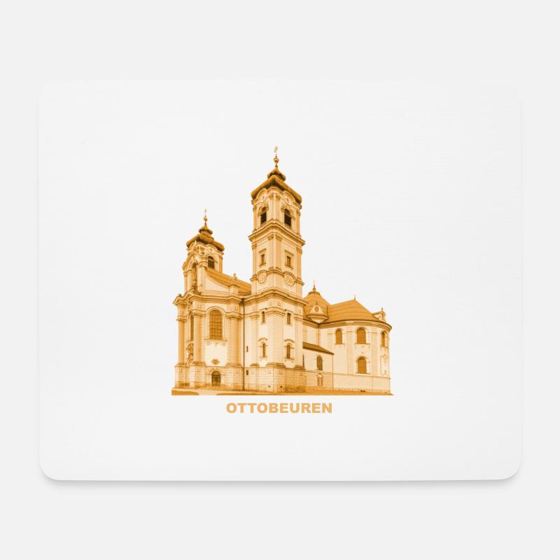 Ottobeuren Kloster Kirche Allgäu Schwaben Bayern - Mousepad (Querformat) - Weiß