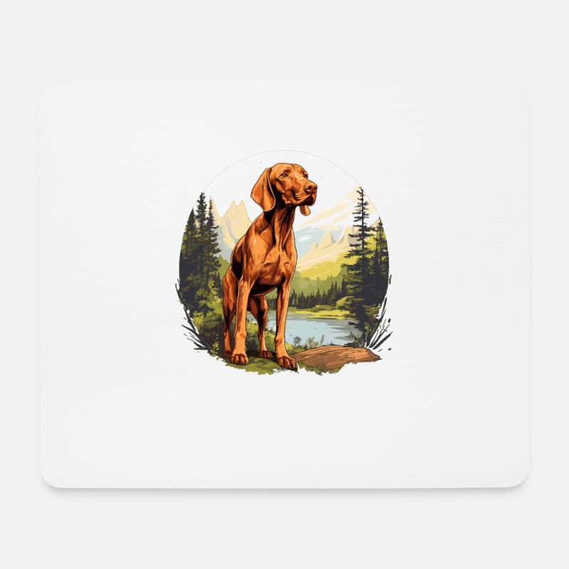 Magyar Vizsla - Mousepad (Querformat) - Weiß