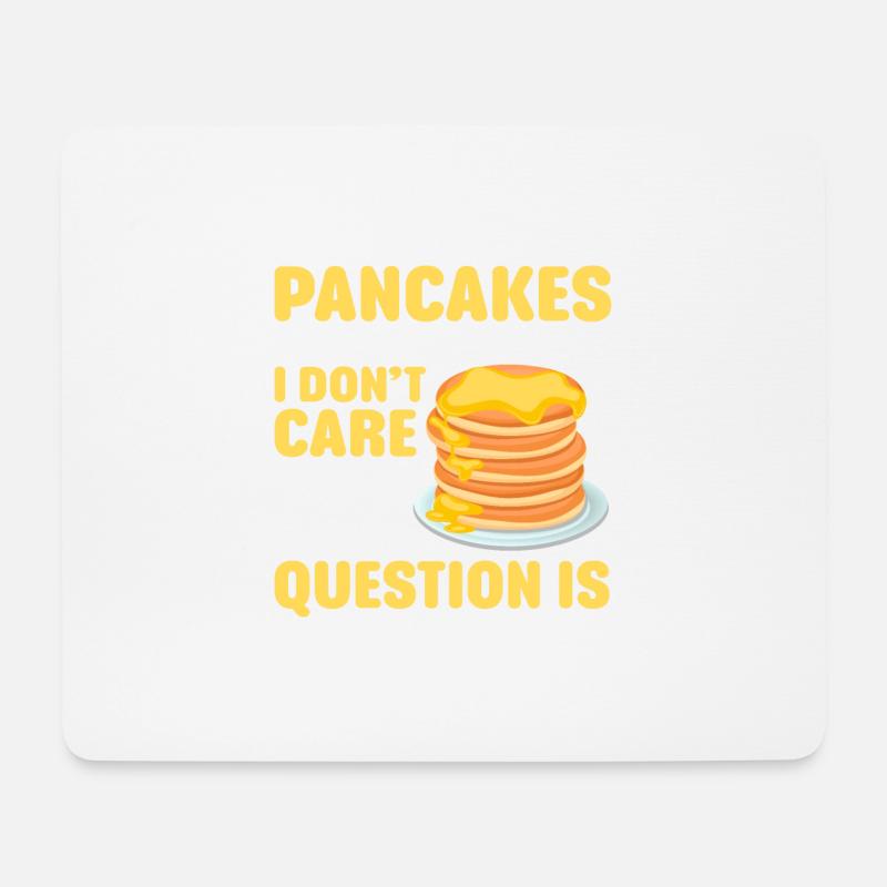 Pfannkuchen Spruch Frühstück Pfannkuchen - Mousepad (Querformat) - Weiß
