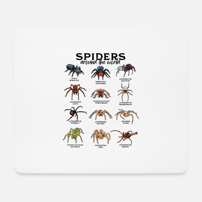 Spinnen auf der Welt - Spinnen - Mousepad (Querformat) - Weiß